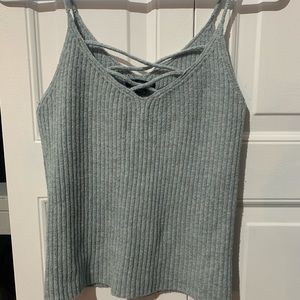 American Eagle Criss Cross Neckline Tank Top